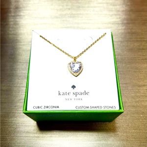 BRAND NEW - KATE SPADE gold toned heart necklace ✨✨✨Box included 🎁